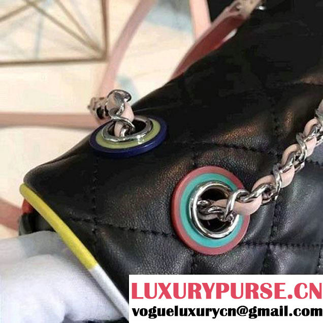 Chanel Black Multicolor Lambskin/Resin Small Backpack Cruise 2017 (KN-7020832 )