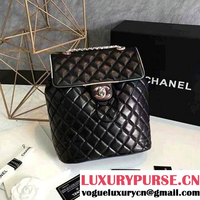 Chanel Black Multicolor Lambskin/Resin Large Backpack Cruise 2017 (KN-7020833 )