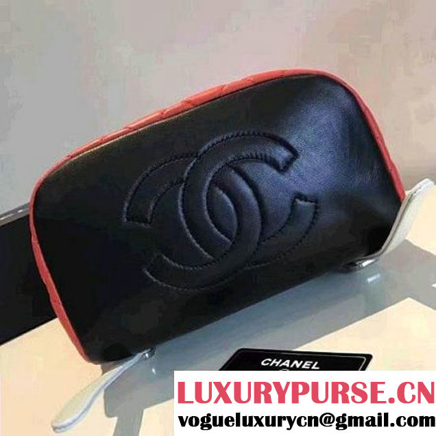 Chanel Red Multicolor Lambskin/Resin Backpack Cruise 2017 (2A058-7020834 )