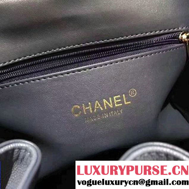 Chanel Grained Calfskin Business Affinity Backpack Bag A93748 Blue 2017 (1A145-7032117 )