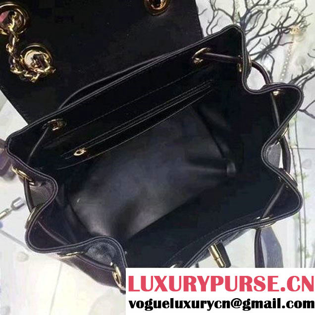 Chanel Grained Calfskin Business Affinity Backpack Bag A93748 Black 2017 (1A145-7032118 )