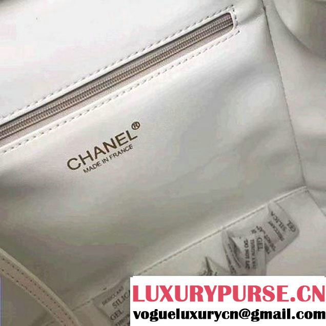 Chanel Grained Calfskin Business Affinity Backpack Bag A93748 White 2017 (1A145-7032119 )