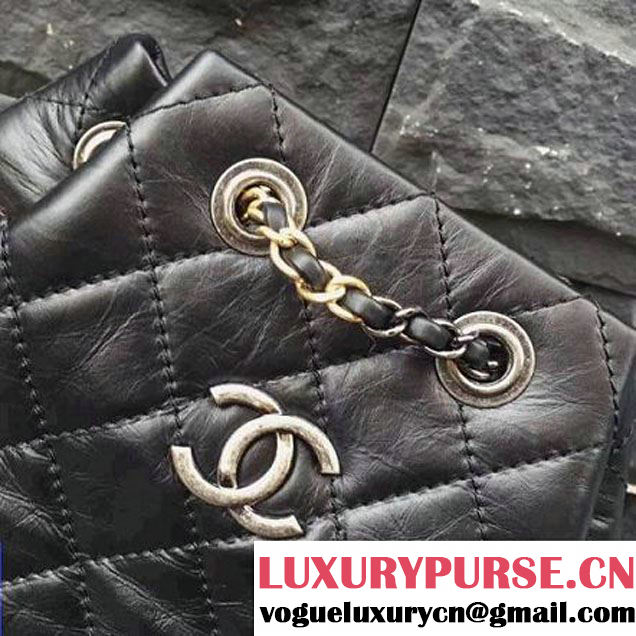 Chanel Gabrielle Backpack Bag A94485 Black 2017 (2A143-7041007 )
