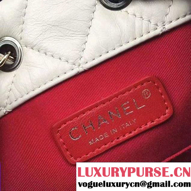 Chanel Gabrielle Backpack Bag A94485 Ivory/Black 2017 (2A143-7041008 )