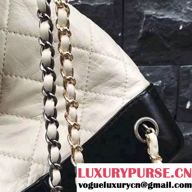 Chanel Gabrielle Backpack Bag A94485 Ivory/Black 2017 (2A143-7041008 )