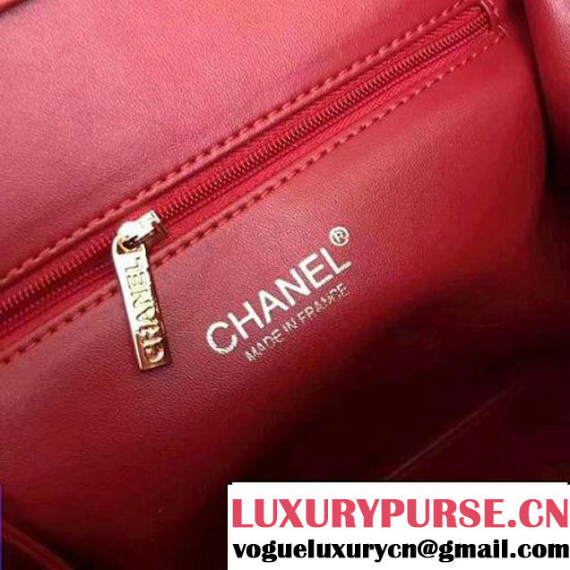 Chanel Grained Calfskin Business Affinity Backpack Bag A93748 Red 2017 (1A145-7041014 )