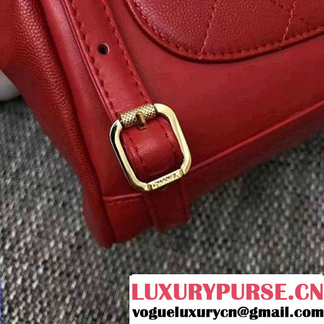 Chanel Grained Calfskin Business Affinity Backpack Bag A93748 Red 2017 (1A145-7041014 )