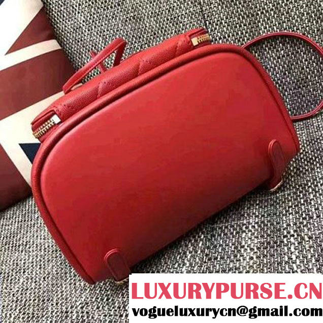 Chanel Grained Calfskin Business Affinity Backpack Bag A93748 Red 2017 (1A145-7041014 )