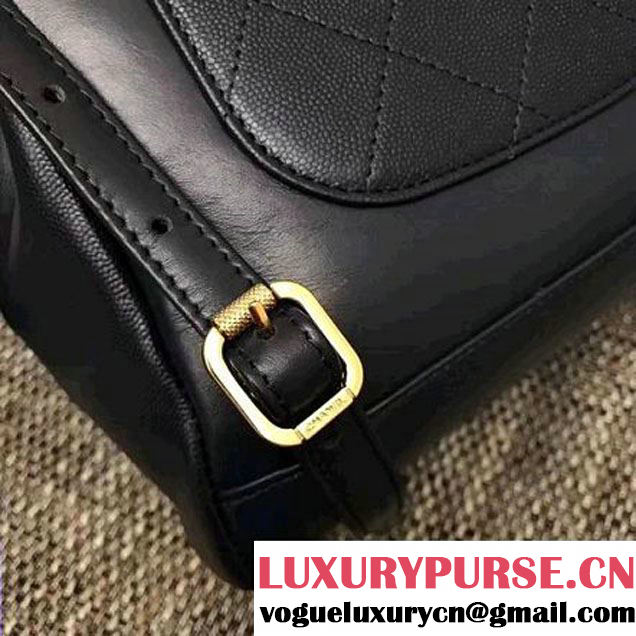 Chanel Grained Calfskin Business Affinity Backpack Bag A93748 Dark Blue 2017 (1A145-7041015 )