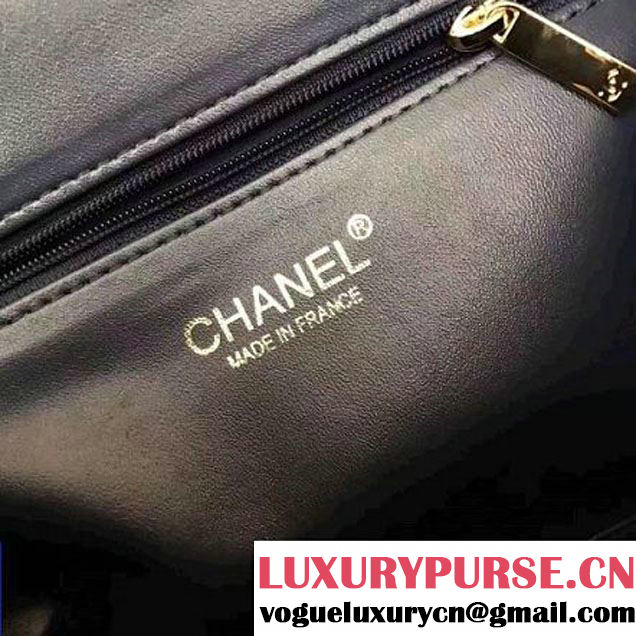 Chanel Grained Calfskin Business Affinity Backpack Bag A93748 Dark Blue 2017 (1A145-7041015 )