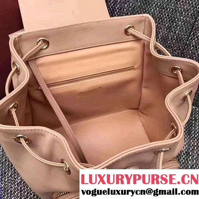 Chanel Grained Calfskin Business Affinity Backpack Bag A93748 Nude 2017 (1A145-7041016 )