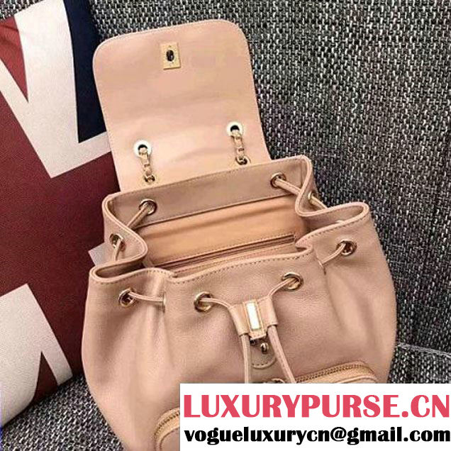 Chanel Grained Calfskin Business Affinity Backpack Bag A93748 Nude 2017 (1A145-7041016 )