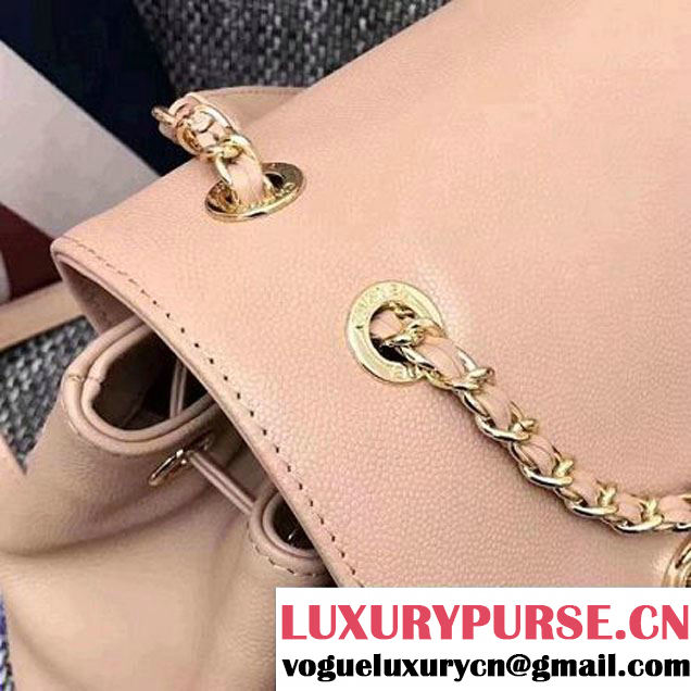 Chanel Grained Calfskin Business Affinity Backpack Bag A93748 Nude 2017 (1A145-7041016 )