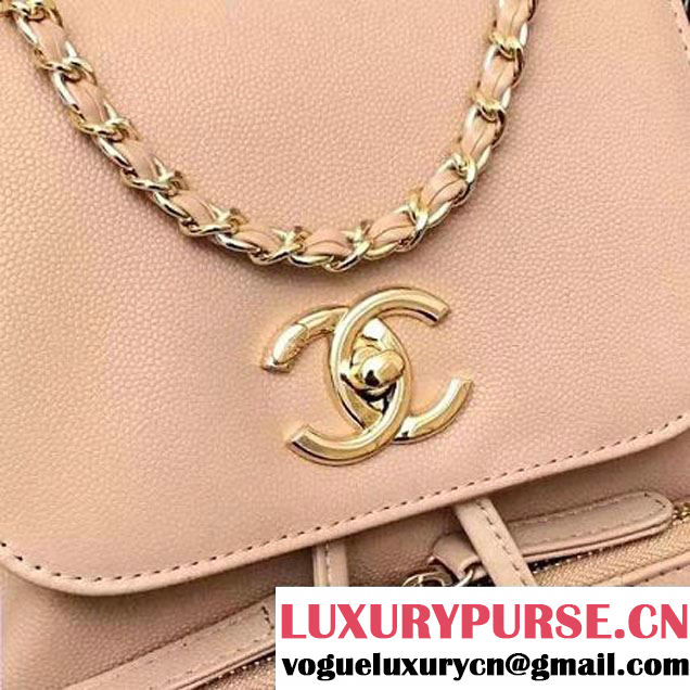 Chanel Grained Calfskin Business Affinity Backpack Bag A93748 Nude 2017 (1A145-7041016 )