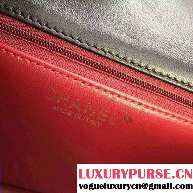 Chanel Black Lambskin Medium Flap Bag Embellished with Hand-Stitched Camellias (2a058-6062131 )