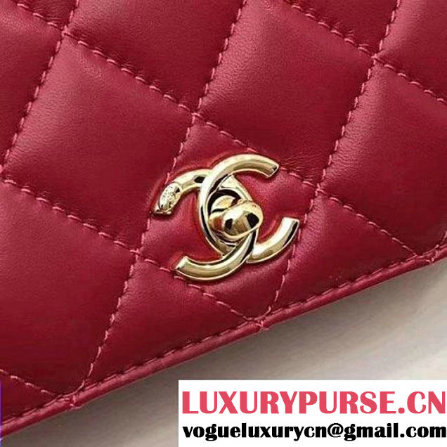 Chanel Carry Chic Small Top Handle Flap Bag A93751 Rosy 2017 (1A145-7032122 )
