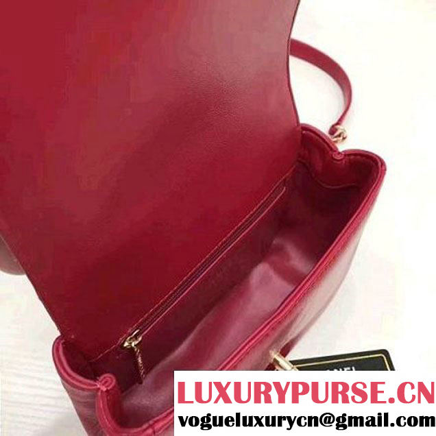 Chanel Carry Chic Small Top Handle Flap Bag A93751 Rosy 2017 (1A145-7032122 )