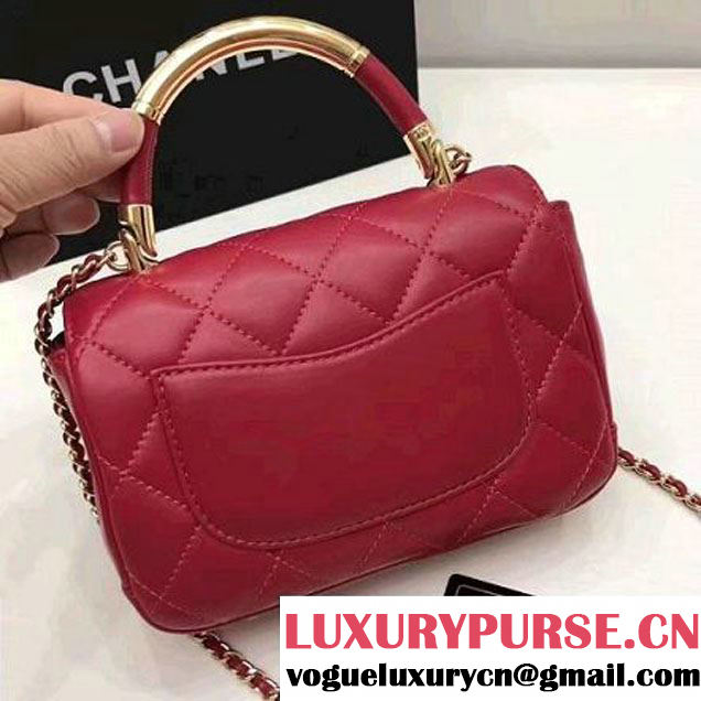 Chanel Carry Chic Small Top Handle Flap Bag A93751 Rosy 2017 (1A145-7032122 )