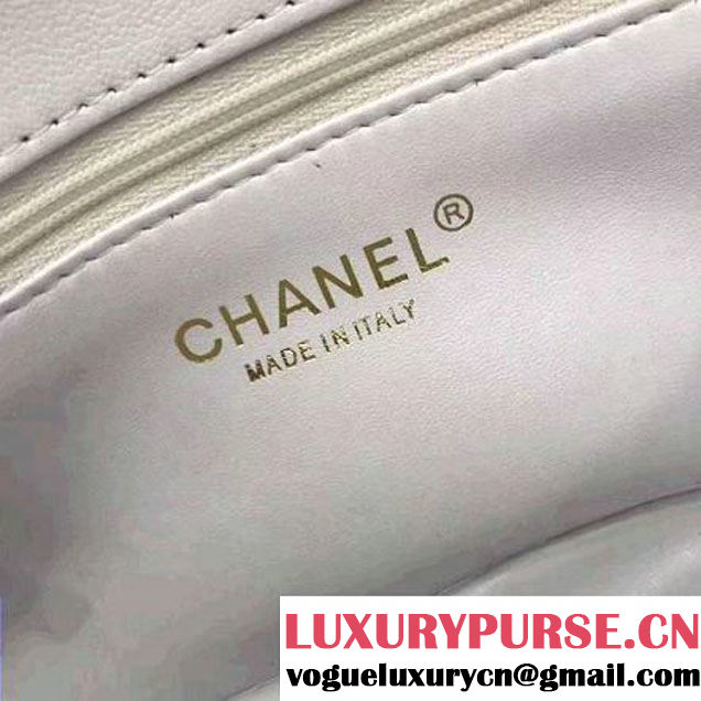 Chanel Carry Chic Small Top Handle Flap Bag A93751 White 2017 (1A145-7032124 )
