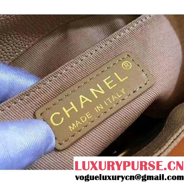 Chanel Grained Calfskin Small Top Handle Flap Bag Beige 2017 (KN-7042723 )