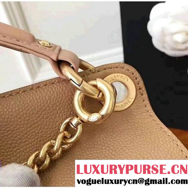 Chanel Grained Calfskin Large Top Handle Flap Bag A93757 Beige 2017 (KN-7050409 )