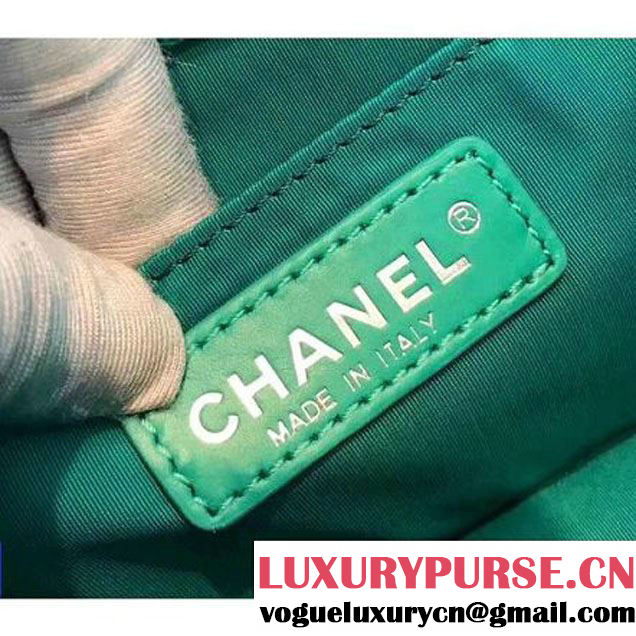 Chanel Grained Calfskin CC Box Small Flap Bag With Top Handle A98666 Green 2017 (KN-7050411 )