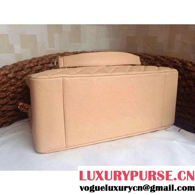 Chanel A50995 Beige Caviar Leather GST Shopping Tote With GHW (1a082-110531 )