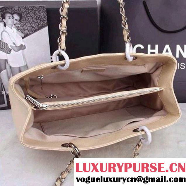 Chanel A50995 Beige Caviar Leather GST Shopping Tote With SHW (34534dd ) (34534dd )