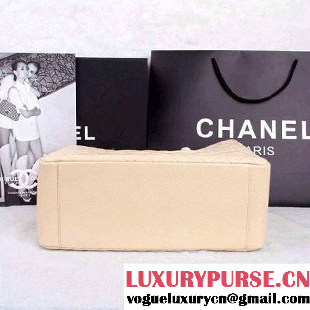 Chanel A50995 Beige Caviar Leather GST Shopping Tote With SHW (34534dd ) (34534dd )