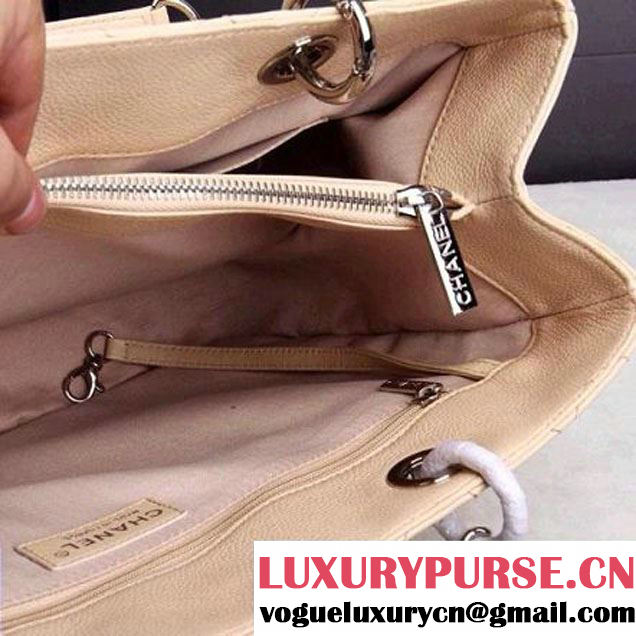 Chanel A50995 Beige Caviar Leather GST Shopping Tote With SHW (34534dd ) (34534dd )