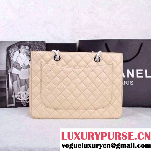 Chanel A50995 Beige Caviar Leather GST Shopping Tote With SHW (34534dd ) (34534dd )