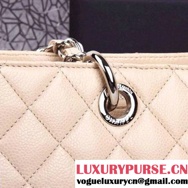 Chanel A50995 Beige Caviar Leather GST Shopping Tote With SHW (34534dd ) (34534dd )