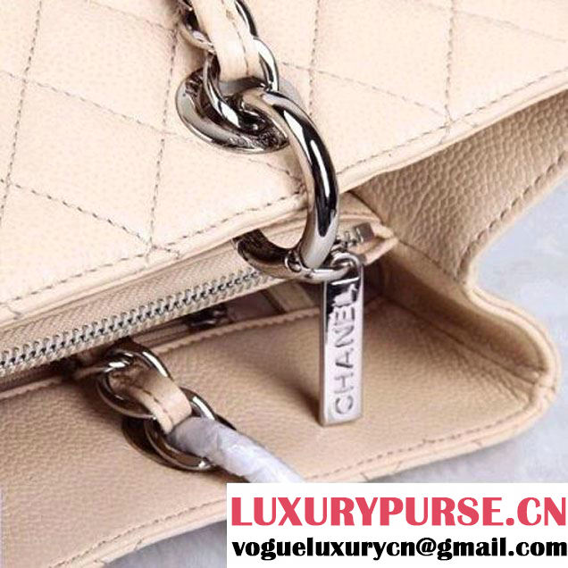 Chanel A50995 Beige Caviar Leather GST Shopping Tote With SHW (34534dd ) (34534dd )