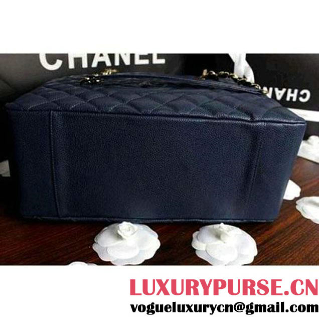Chanel A50995 Blue Caviar Leather GST Shopping Tote With SHW (A50995-2 ) (A50995-2 )