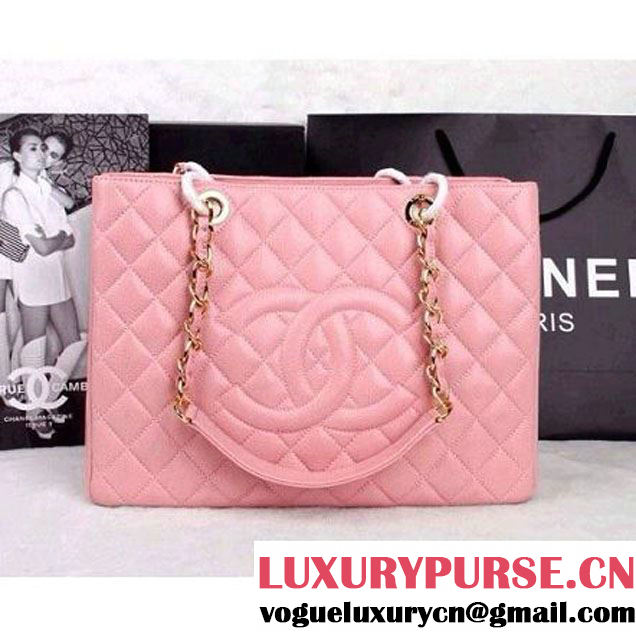 Chanel A50995 Pink Caviar Leather GST Shopping Tote With GHW (A5099510 ) (A5099510 )