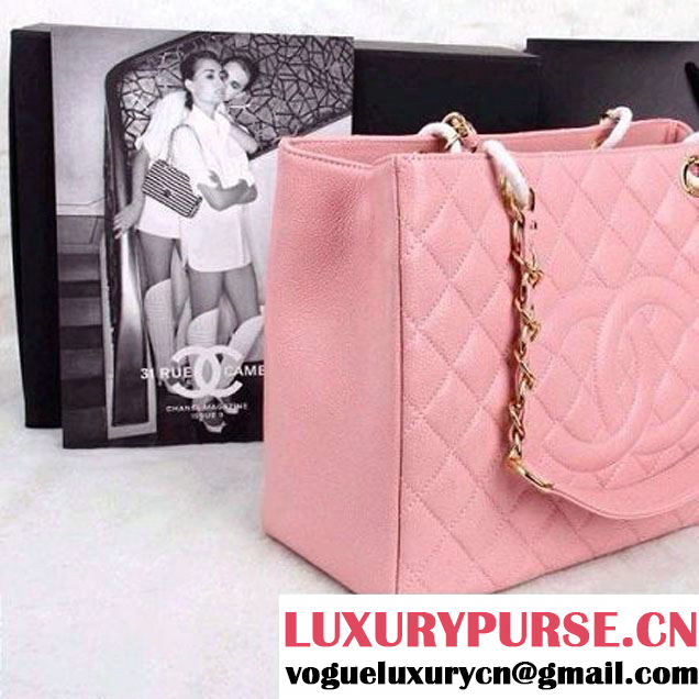 Chanel A50995 Pink Caviar Leather GST Shopping Tote With GHW (A5099510 ) (A5099510 )