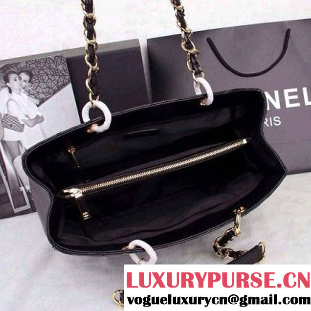 CHANEL Replica Quilted Caviar Leather Grand Shopper Bag In Black(Gold Hardware)  (A50995-G ) (A50995-G )