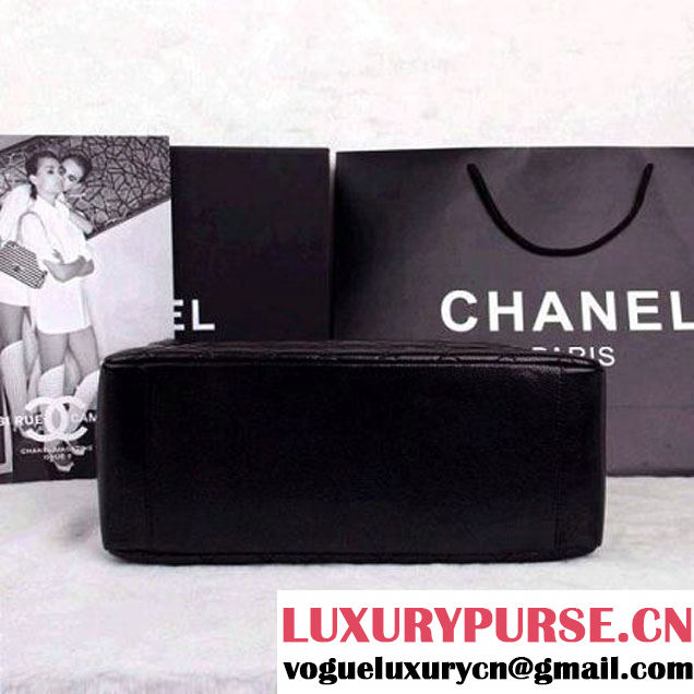 CHANEL Replica Quilted Caviar Leather Grand Shopper Bag In Black(Gold Hardware)  (A50995-G ) (A50995-G )