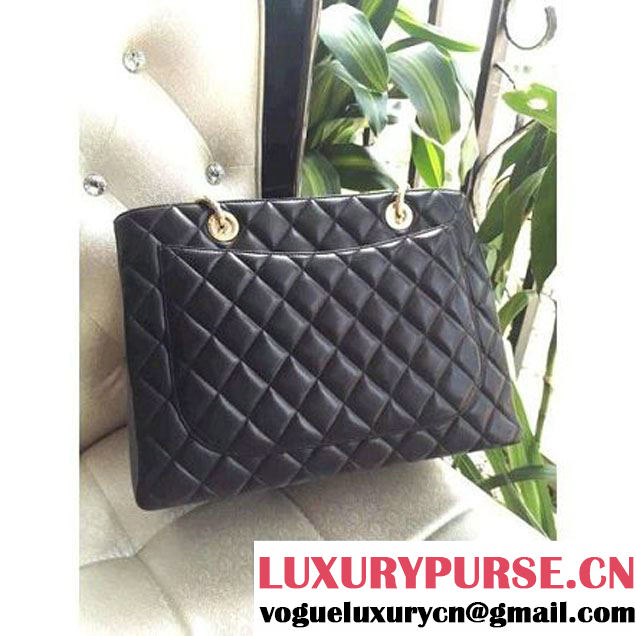 Chanel A50995 Black Lambskin GST Shopping Tote (Gold Hardware) (HOT-112638 )