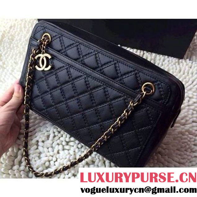 Chanel Black Calfskin Camer Case 2014 (A92368-shunyang ) (A92368-shunyang )