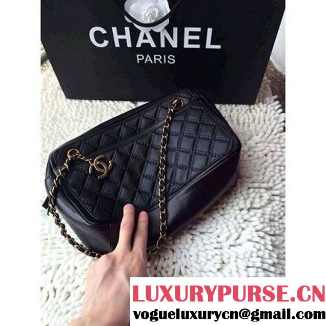 Chanel Black Calfskin Camer Case 2014 (A92368-shunyang ) (A92368-shunyang )