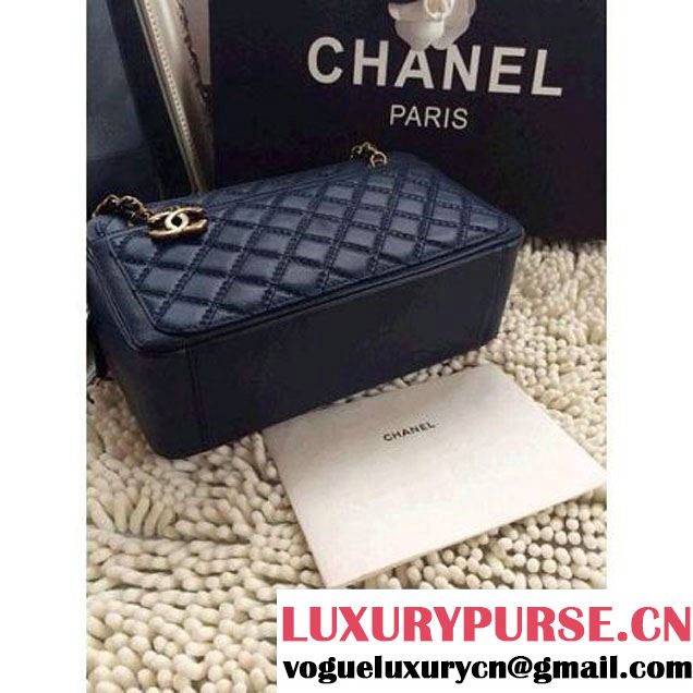 Chanel Blue Calfskin Camer Case 2014 (A92368-shunyang1 ) (A92368-shunyang1 )