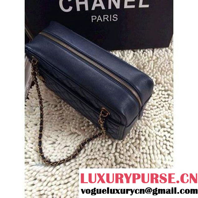 Chanel Blue Calfskin Camer Case 2014 (A92368-shunyang1 ) (A92368-shunyang1 )