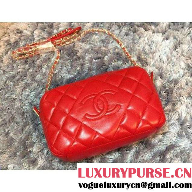 Chanel Small Red Lambskin Camera Case 2013 Fall (2a046-030321 )