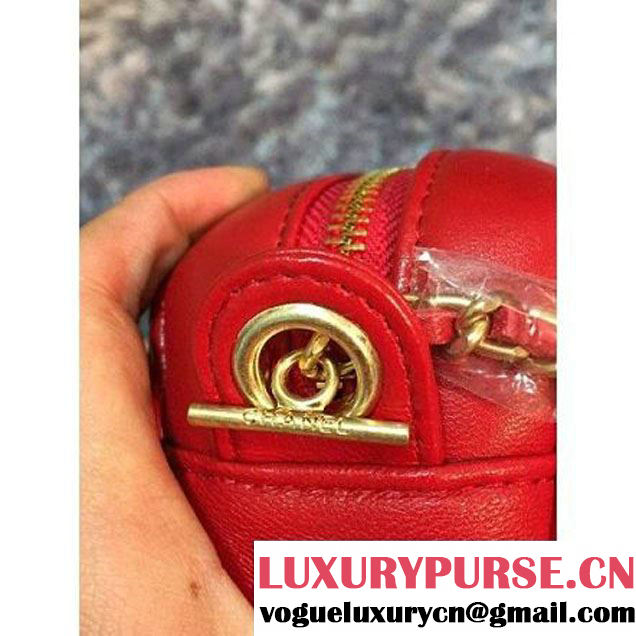 Chanel Small Red Lambskin Camera Case 2013 Fall (2a046-030321 )