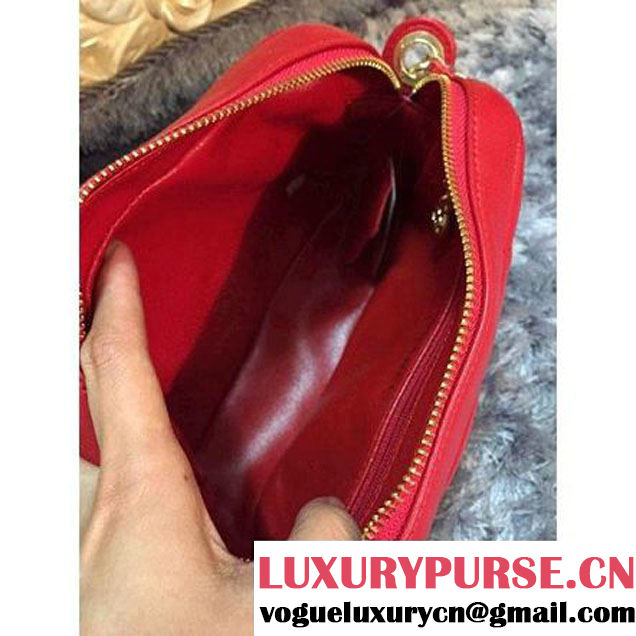 Chanel Small Red Lambskin Camera Case 2013 Fall (2a046-030321 )