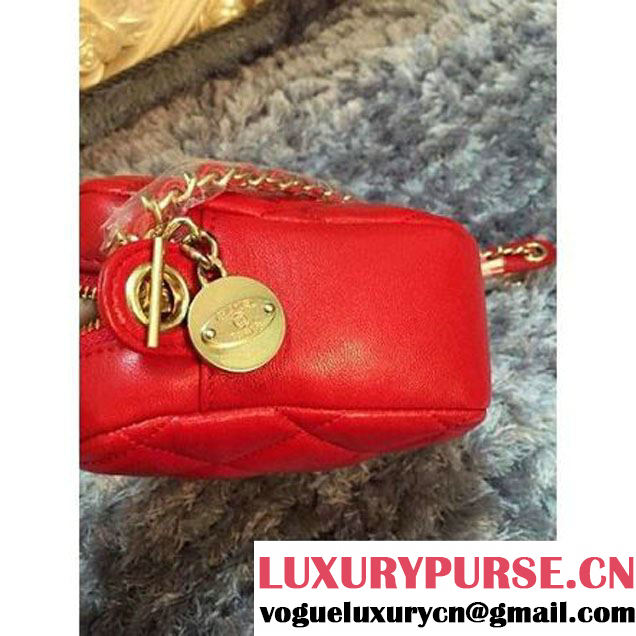 Chanel Small Red Lambskin Camera Case 2013 Fall (2a046-030321 )