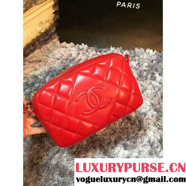 Chanel Small Red Lambskin Camera Case 2013 Fall (2a046-030321 )