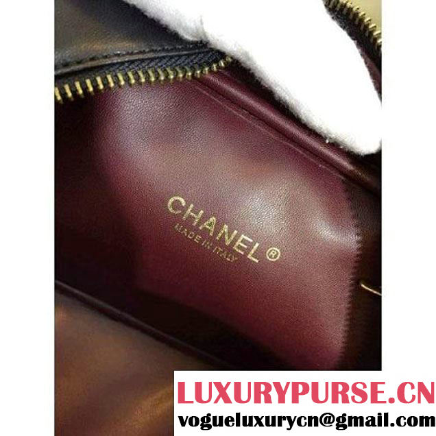 Chanel A92898 Lambskin Camera Case Black Paris-Salzburg 2015 (2a143-071001 )