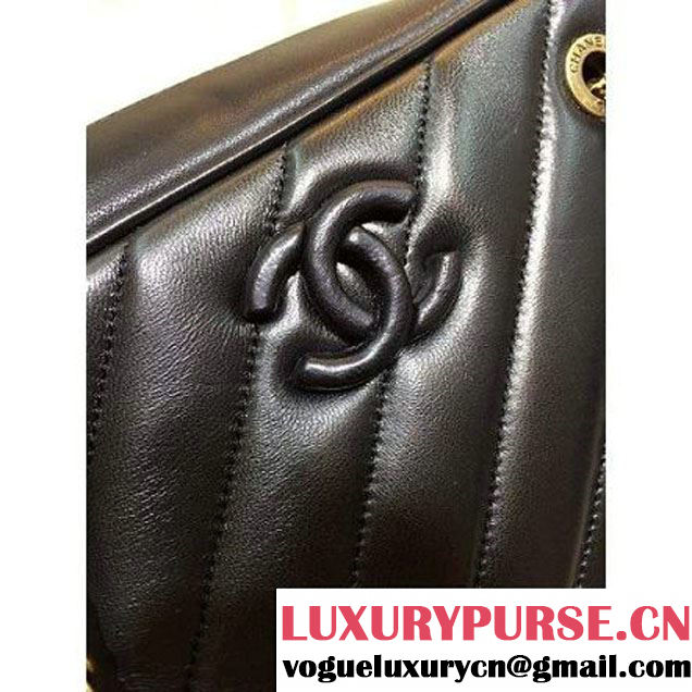 Chanel A92898 Lambskin Camera Case Black Paris-Salzburg 2015 (2a143-071001 )